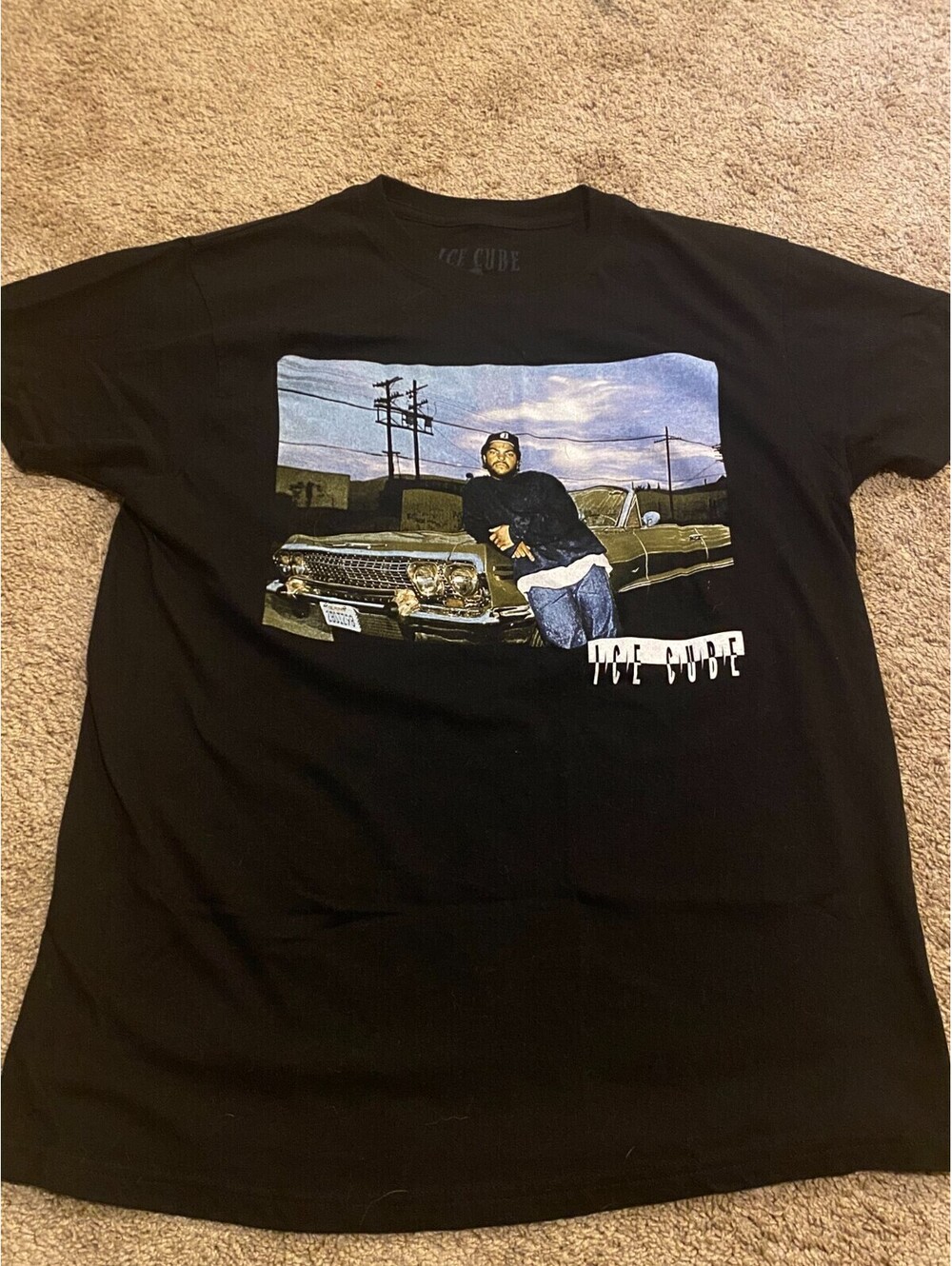 ICE CUBE impala T-SHIRT -  Size L - n.w.a.  gangsta rap friday - Large - NEW